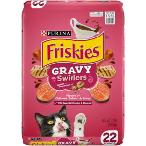 Friskies Gravy Swirlers Chicken & Salmon Dry Cat Food