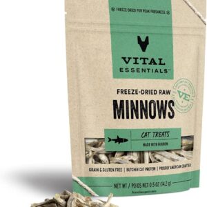 Freeze-Dried Raw Cat Treats, Minnows Treats, 0.5 oz For Lovely Pets