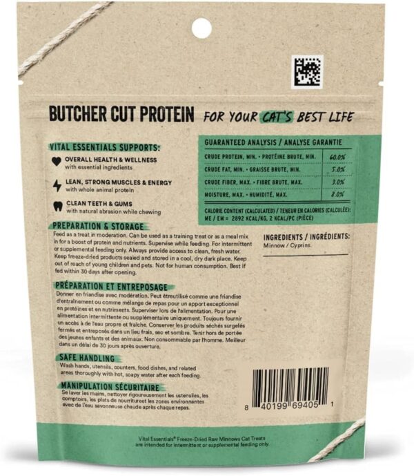 Freeze-Dried Raw Cat Treats, Minnows Treats, 0.5 oz For Lovely Pets - Image 2