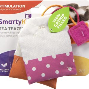 (2 Count Tea Teazers Catnip Cat Toys – Pink/Orange, 2 Count For Pets